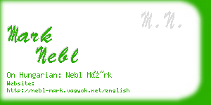 mark nebl business card